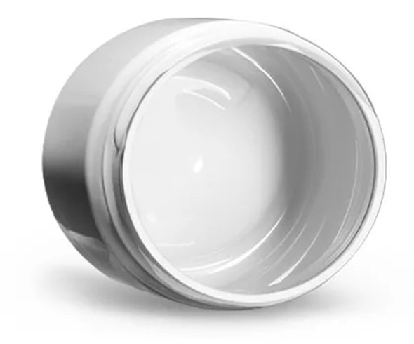 PCR PET Plastic Jars Straight Sided Cosmetic Beauty Containers with Press and Seal Liner - 16 oz. (White Cap) 9383 www.beauty-makeup-supply.com