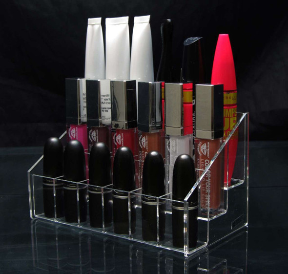 Acrylic Organizer 3 Tier 18 Slot Beauty Storage Display • 5603 Beauty Makeup Supply