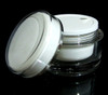 Acrylic Cosmetic Beauty Containers Cream Jars w/ Sealing Disc - 50ml • 3150