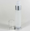 Airless Pump Bottle & Cap Serum Lotion Refillable Bottles - 50 ml (Frost) • 5022 Beauty Makeup Supply.com