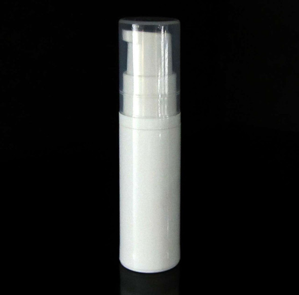 Mini White Airless Pump Bottles with Cap a Disposable Travel Beauty Containers for Serum