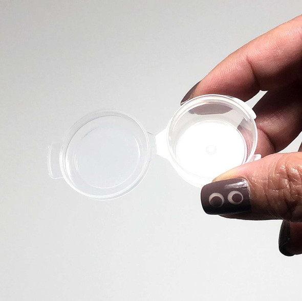 Cosmetic Hinged Lid Jars Beauty Containers - 5 Ml (Clear) Beauty Makeup Supply