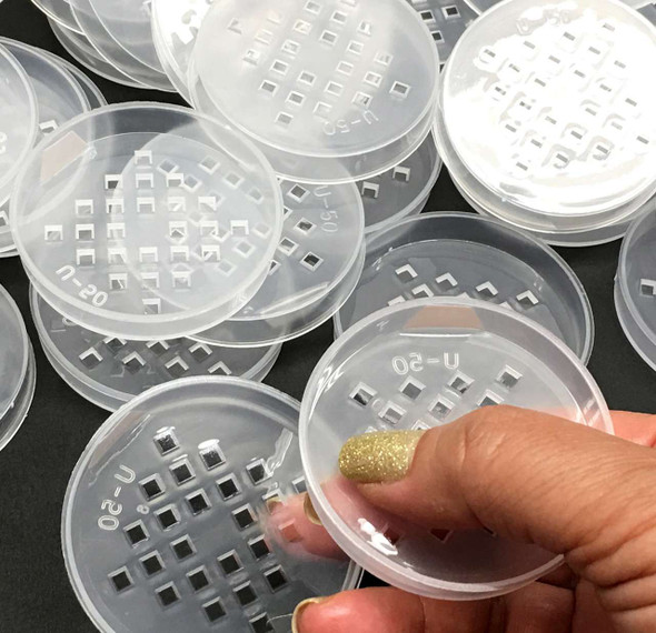 Cosmetic Jar Sifters & Seal w/ Tab • 5044 Beauty Makeup Supply