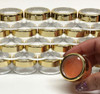 Cosmetic Jars - 10 Gram (Gold Trim / Silver Trim Acrylic Window Caps) • 3012 / 3011 Beauty Makeup Supply