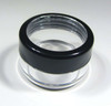 Cosmetic Jars Plastic Beauty Containers - 10 Gram (Black Trim Acrylic Window Lids) • 3010 Beauty Makeup Supply