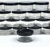 Cosmetic Jars Plastic Beauty Containers - 30 Gram (Black / Clear Lid)
