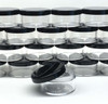 Cosmetic Jars Plastic Beauty Containers - 30 Gram (Black / Clear Lid)