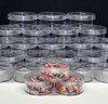 Cosmetic Jars Plastic Beauty Containers - 50 Gram (Clear Cap) • 3057 Beauty Makeup Supply