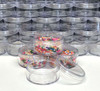 Cosmetic Jars Plastic Beauty Containers - 50 Gram (Clear Cap) • 3057 Beauty Makeup Supply
