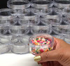 Cosmetic Jars Plastic Beauty Containers - 50 Gram (Clear Cap) • 3057 Beauty Makeup Supply