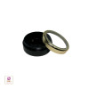 Cosmetic Jars Plastic Black Beauty Containers with Gold Trim Lids - 20 Gram • 3822 Beauty Makeup Supply