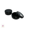 Cosmetic Jars Plastic Black Beauty Containers with Lids - 20 Gram (Black Trim Acrylic Lid) • 3820 Beauty Makeup Supply