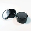 Cosmetic Jars Plastic Black Beauty Containers with Lids - 30 Gram(Black Trim) • 3830 Beauty Makeup Supply