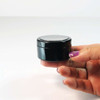 Cosmetic Jars Plastic Black Beauty Containers with Lids - 30 Gram(Black Trim) • 3830 Beauty Makeup Supply