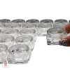 Cosmetic Jars Thick Wall Square Beauty Containers 10 Ml (Clear / White / Black Cap)