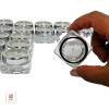 Cosmetic Jars Thick Wall Square Beauty Containers  10 Ml  10 Gram see thru Silver Trim Lid
