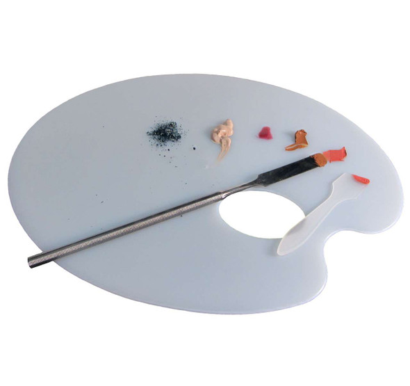 Cosmetic Mixing Palette Plastic Artist Makeup Tool (White) • 5082 Beauty Makeup Supply