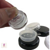Cosmetic Sifter Jars Empty Plastic Beauty Containers - 5 Gram (Clear / White / Black Lids) Beauty Makeup Supply
