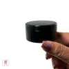Cosmetic Sifter Jars Plastic Black Beauty Containers with Lids - 30 Gram (Black / Clear Lid) Beauty Makeup Supply