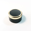 Cosmetic Jars Plastic Black Beauty Containers with Lids - 30 Gram(Gold Trim) • 3832