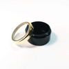 Cosmetic Jars Plastic Black Beauty Containers with Lids - 30 Gram(Gold Trim) • 3832