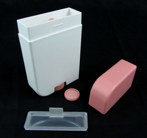 Lotion Bar Deodorant Tube Beauty Container - 2 oz. (White & Pink / Black & Red) Beauty Makeup Supply