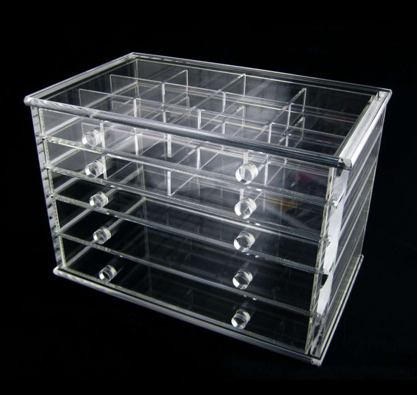 Luxury Acrylic 5-Drawer Jewelry Storage Organizer Box • 5692 Beauty Makeup Supply