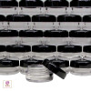 Makeup Jars Empty Plastic Lip Balm Cosmetic Containers - 5 Gram (Clear / White / Black Lids) Beauty Makeup Supply