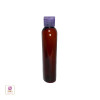 Plastic Bottles PET Cosmo Oval Bottles Purple Snap Close Flip Top 4 oz. (Amber) • 9754FP Beauty Makeup Supply