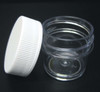 Plastic Jars Beauty Containers w/ White Lined Screw On Cap 7.5 Ml (5 jars) • 5037 Beauty Makeup Supply
