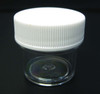 Plastic Jars Beauty Containers w/ White Lined Screw On Cap 7.5 Ml (5 jars) • 5037 Beauty Makeup Supply