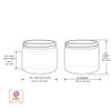 Plastic Jars Double Wall White Beauty Containers & Seal - 4 oz. (White / Black) • 9313 / 9314 Beauty-Makeup-Supply.com