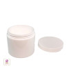 Plastic Jars White Double Wall Containers 4 oz. (White / Black Cap) • 9311 / 9312 Beauty Makeup Supply