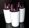Plastic Bottles White with Pink Cap Beauty Liquid Containers - 8.5 oz. www.Beauty-Makeup-Supply.com