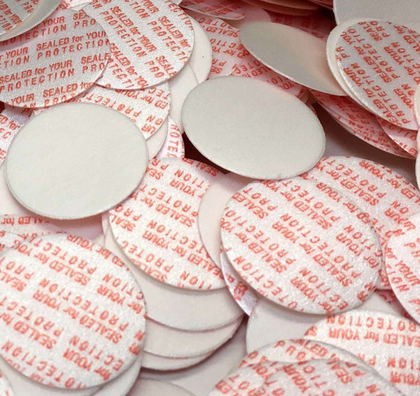 Press and Seal Foam Liners Tamper Proof Beauty Container Sealers 28 mm (100) • 9728 Beauty Makeup Supply