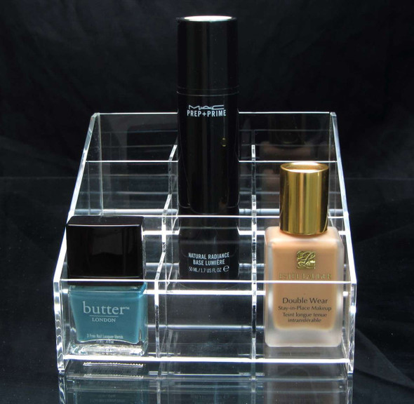Square Acrylic Nail Polish & Cosmetic Organizer Display • 5680 Beauty Makeup Supply