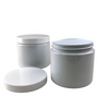PCR PET Plastic Jars Straight Sided Cosmetic Beauty Containers with Sealing Disc - 16 oz. (White Cap) • 9382 www.beauty-makeup-supply.com