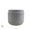 Plastic Jars White Double Wall Radius Containers 4 oz.  (White / Black Cap) • 9315 / 9316