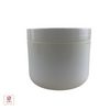Plastic Jars White Double Wall Radius Containers 4 oz.  (White / Black Cap) • 9315 / 9316