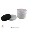 Plastic Jars White Double Wall Radius Containers w/ Seal 4 oz.  (White / Black Cap) • 9317 / 9318
