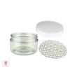 Clear Plastic Jars  w/ Pressure Sensitive Liners - 4 oz.  (White / Black) • 9373 / 9374