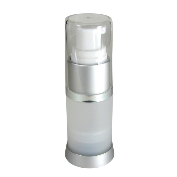 Airless Pump Bottles Refillable Beauty Packaging - 15 ml / 0.5 oz. (Frost) • 5012 www.Beauty Makeup Supply.com