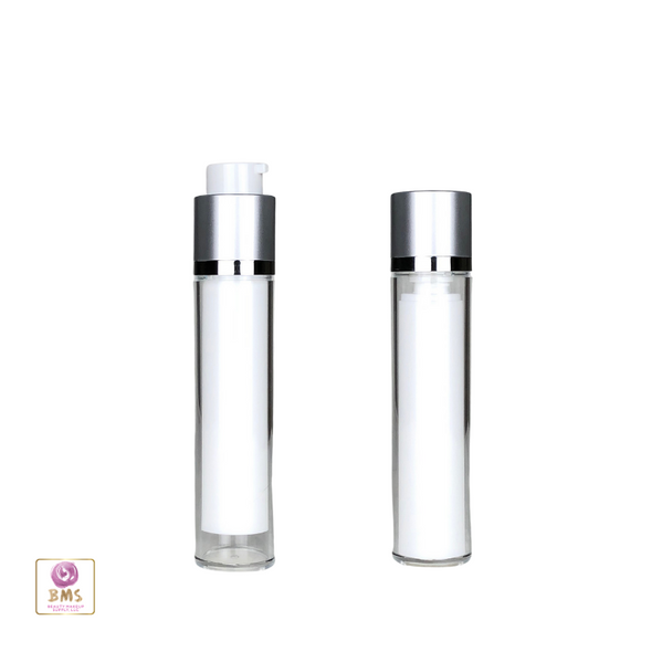 Airless Pump Bottles Acrylic Twist Up Style - 50 ml (White) • 3550