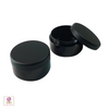 Cosmetic Jars Plastic Black Beauty Containers with Lids - 30 Gram (Matte Black / Silver Lid) 