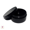 Plastic Jars Low Profile Thick Wall Black Containers - 2 oz.  (White / Black) • 9365 / 9366