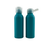 2 oz. blue HDPE refillable bullet bottle with black flip top cap, ideal for storing liquids, creams, and gels, featuring a compact design with 20/410 neck finish. Beauty-Makeup-Supply.com