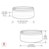 Plastic Jars Heavy Wall Clear PET Containers - 4 oz.  (White / Black) • 9371 / 9372