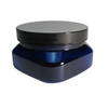 Plastic Jars Square Blue PET Beauty Containers 4 oz. (Black Lid w/ Pressure Sensitive Liner) • 9304 Beauty-Makeup-Supply
