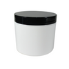 Plastic Jars Double Wall White Beauty Containers & Seal - 4 oz. (White / Black) • 9313 / 9314 Beauty-Makeup-Supply.com