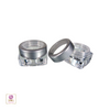 Cosmetic Jars Thick Wall Square Beauty Containers - 5 Ml (Silver Trim Window Lid) • 3033